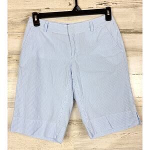 Vineyard Vines Women’s 4 Blue White Seersucker Breaker Cotton Summer Shorts